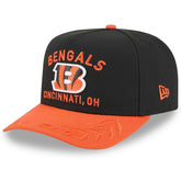 Cincinnati Bengals New Era Youth 2025 NFL Draft A-Frame 9FIFTY Snapback Hat - Black/Orange outlet