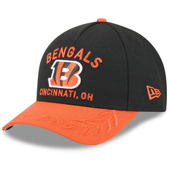 Cincinnati Bengals New Era Youth 2025 NFL Draft 9FORTY A-Frame M-Crown Adjustable Hat - Black/Orange discount