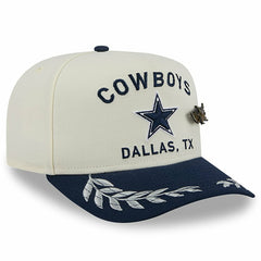 Dallas Cowboys New Era 2025 NFL Draft A-Frame 59FIFTY Fitted Hat - Cream/Navy on sale