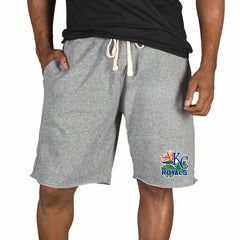Kansas City Royals Concepts Sport Mainstream Tri-Blend Shorts Gray