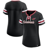 Arizona Cardinals Women's Original State Lace-Up T-Shirt - Black for sale
