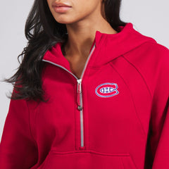 Montreal Canadiens lululemon Women's Scuba Oversized Half-Zip Hoodie - True Red Hoodies