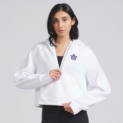Toronto Maple Leafs lululemon Women's Scuba Oversized Half-Zip Hoodie - White Hoodies