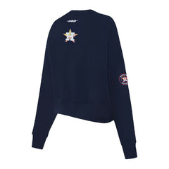 Houston Astros Pro Standard Women's Game Day Classics Crewneck Pullover Sweatshirt Navy