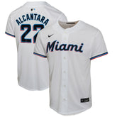 Sandy Alcantara Miami Marlins Youth Home Game Player Jersey White