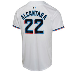 Sandy Alcantara Miami Marlins Youth Home Game Player Jersey White
