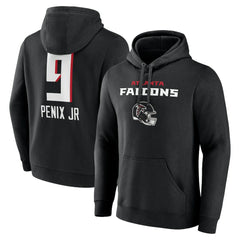 Michael Penix Jr. Atlanta Falcons Name & Number Team Wordmark Pullover Hoodie - Black on sale