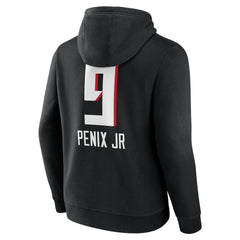Michael Penix Jr. Atlanta Falcons Name & Number Team Wordmark Pullover Hoodie - Black on sale