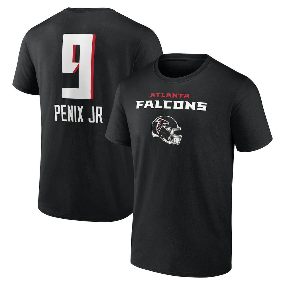 Michael Penix Jr. Atlanta Falcons Name & Number Team Wordmark T-Shirt - Black outlet