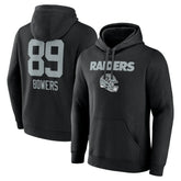 Brock Bowers Las Vegas Raiders Name & Number Team Wordmark Pullover Hoodie - Black outlet
