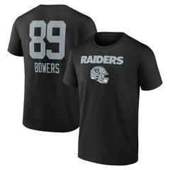 Brock Bowers Las Vegas Raiders Name & Number Team Wordmark T-Shirt - Black discount