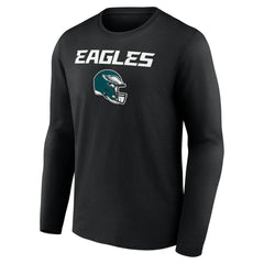 Saquon Barkley Philadelphia Eagles Name & Number Team Wordmark Long Sleeve T-Shirt - Black cheap