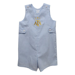 Argentina National Team Vive La Fete Girls Toddler Infant Gingham Jon Jon Romper for sale - Light Blue