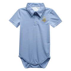 Argentina National Team Vive La Fete Infant Pencil Stripe Polo Bodysuit for sale - Navy