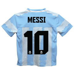 Lionel Messi Argentina National Team Vive La Fete Youth Painted Stripes Football Jersey - Light Blue sale