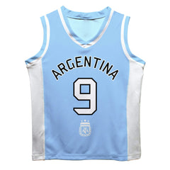 Julián Álvarez Argentina National Team Vive La Fete Mesh Basketball Jersey - Light Blue on sale