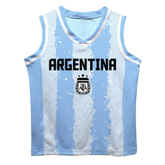 Lionel Messi Argentina National Team Vive La Fete Mesh Basketball Jersey for sale - Light Blue
