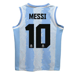 Lionel Messi Argentina National Team Vive La Fete Mesh Basketball Jersey - Light Blue discount