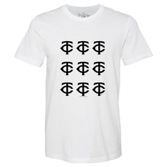 Minnesota Twins Tiny Turnip Women's Logo Grid T-Shirt White