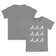 Atlanta Braves Tiny Turnip Youth Logo Grid T-Shirt Gray