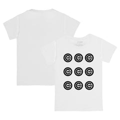 Chicago Cubs Tiny Turnip Youth Logo Grid T-Shirt White
