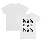 Los Angeles Dodgers Tiny Turnip Youth Logo Grid T-Shirt White