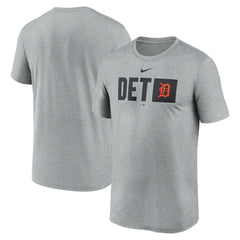 Detroit Tigers Tricode Legend Performance T-Shirt Heather Gray