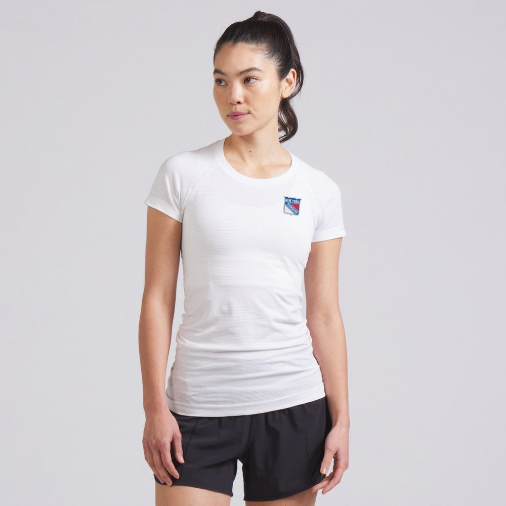 New York Rangers lululemon Women's Swiftly Tech Short-Sleeve Shirt 2.0 - White
