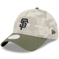 San Francisco Giants Women's 2025 Armed Forces Day 9TWENTY Adjustable Hat Light Beige/Olive