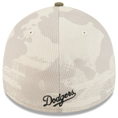 Los Angeles Dodgers 2025 Armed Forces Day 39THIRTY Flex Hat Light Beige/Olive