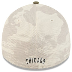 Chicago Cubs 2025 Armed Forces Day 39THIRTY Flex Hat Light Beige/Olive