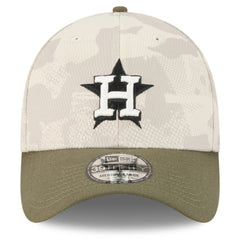 Houston Astros 2025 Armed Forces Day 39THIRTY Flex Hat Light Beige/Olive