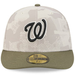 Washington Nationals 2025 Armed Forces Day 59FIFTY Fitted Hat Light Beige/Olive