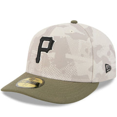 Pittsburgh Pirates 2025 Armed Forces Day 59FIFTY Fitted Hat Light Beige/Olive