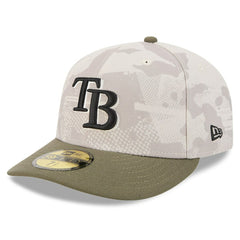 Tampa Bay Rays 2025 Armed Forces Day 59FIFTY Fitted Hat Light Beige/Olive