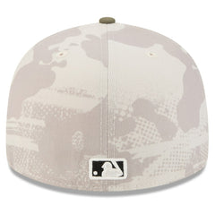 Tampa Bay Rays 2025 Armed Forces Day 59FIFTY Fitted Hat Light Beige/Olive