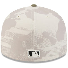 Toronto Blue Jays 2025 Armed Forces Day 59FIFTY Fitted Hat Light Beige/Olive