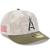 Los Angeles Angels 2025 Armed Forces Day 59FIFTY Fitted Hat Light Beige/Olive