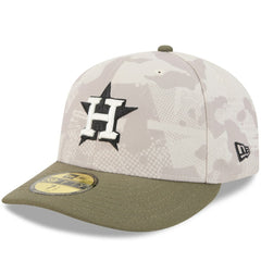 Houston Astros 2025 Armed Forces Day 59FIFTY Fitted Hat Light Beige/Olive
