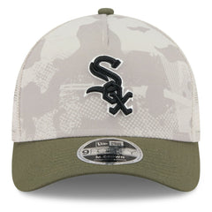 Chicago White Sox 2025 Armed Forces Day 9FORTY M-Crown A-Frame Adjustable Hat Light Beige/Olive