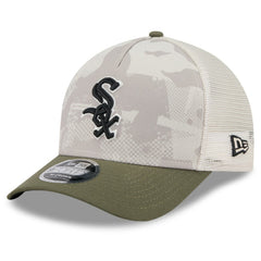 Chicago White Sox 2025 Armed Forces Day 9FORTY M-Crown A-Frame Adjustable Hat Light Beige/Olive