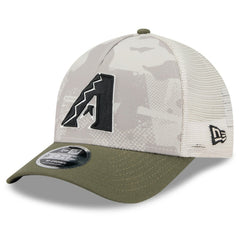 Arizona Diamondbacks 2025 Armed Forces Day 9FORTY M-Crown A-Frame Adjustable Hat Light Beige/Olive