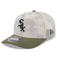 Chicago White Sox 2025 Armed Forces Day 9SEVENTY Stretch-Snap Hat Light Beige/Olive