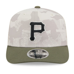 Pittsburgh Pirates 2025 Armed Forces Day 9SEVENTY Stretch-Snap Hat Light Beige/Olive