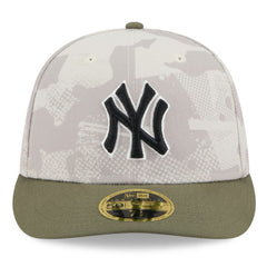 New York Yankees 2025 Armed Forces Day Low Profile 59FIFTY Fitted Hat Light Beige/Olive