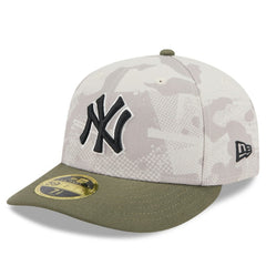 New York Yankees 2025 Armed Forces Day Low Profile 59FIFTY Fitted Hat Light Beige/Olive