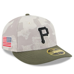 Pittsburgh Pirates 2025 Armed Forces Day Low Profile 59FIFTY Fitted Hat Light Beige/Olive