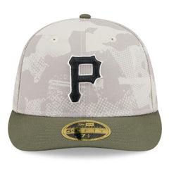 Pittsburgh Pirates 2025 Armed Forces Day Low Profile 59FIFTY Fitted Hat Light Beige/Olive