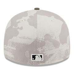 Tampa Bay Rays 2025 Armed Forces Day Low Profile 59FIFTY Fitted Hat Light Beige/Olive
