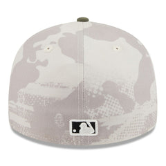 Texas Rangers 2025 Armed Forces Day Low Profile 59FIFTY Fitted Hat Light Beige/Olive